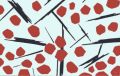 Formes rouges sur le fond qui se disloque.(Peinture) - 1994/1995