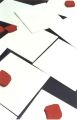 Formes rouges sur banquise qui se disloque.(Installation). - 1994/1995